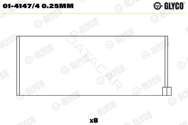 Вкладыши шатунные GLYCO 01-4147/40.25mm