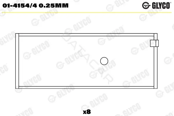 Вкладыши шатунные GLYCO 01-4154/40.25mm
