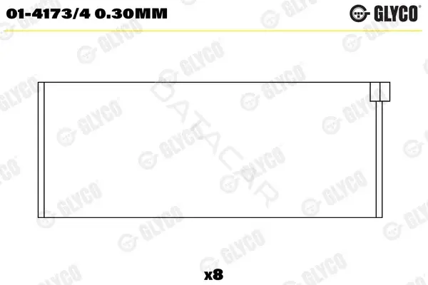 Вкладыши шатунные GLYCO 01-4173/40.30mm