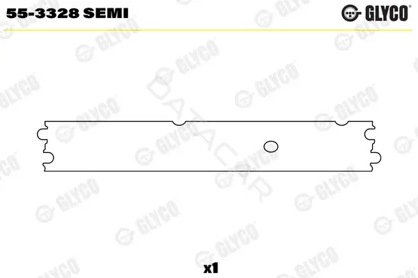 Вкладыши шатунные GLYCO 55-3328SEMI
