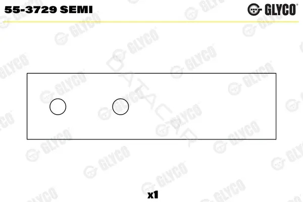 Вкладыши шатунные GLYCO 55-3729SEMI