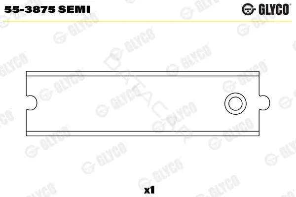 Вкладыши шатунные GLYCO 55-3875SEMI