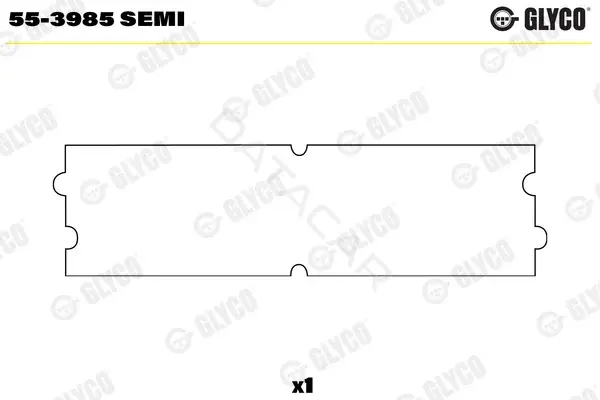 Вкладыши шатунные GLYCO 55-3985SEMI
