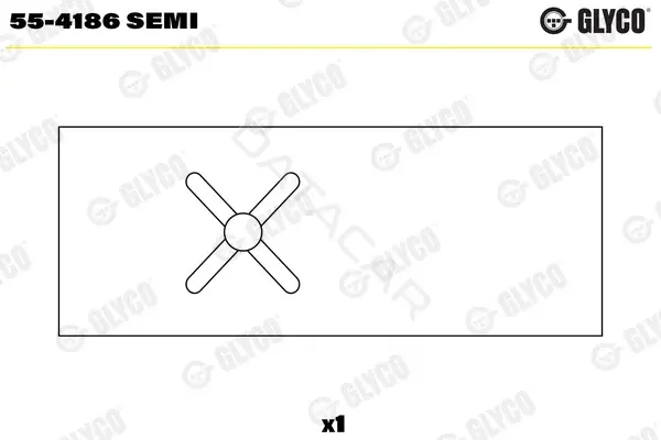 Вкладыши шатунные GLYCO 55-4186SEMI