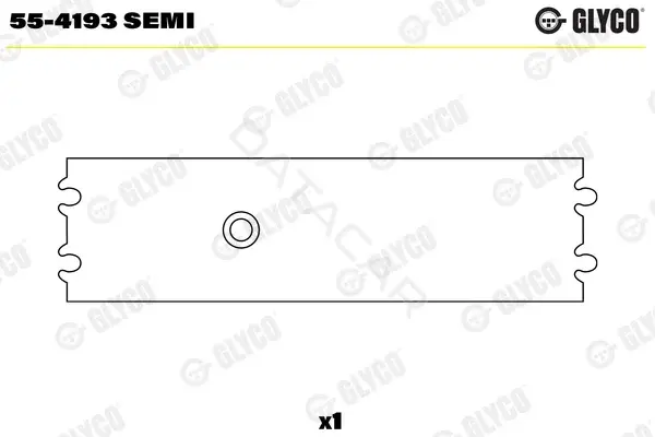 Вкладыши шатунные GLYCO 55-4193SEMI