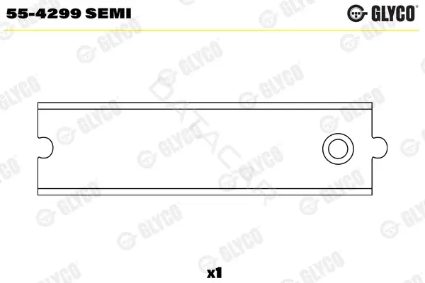 Вкладыши шатунные GLYCO 55-4299SEMI