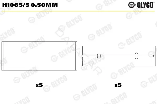 Вкладыши коренные GLYCO H1065/50.50mm
