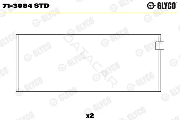 Вкладыши шатунные GLYCO 71-3084STD