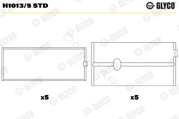 Вкладыши коренные GLYCO H1013/5STD