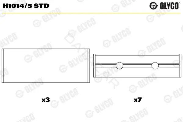 Вкладыши коренные GLYCO H1014/5STD