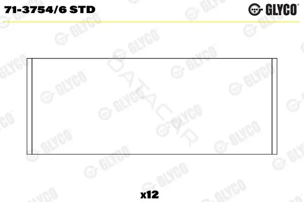 Вкладыши шатунные GLYCO 71-3754/6STD