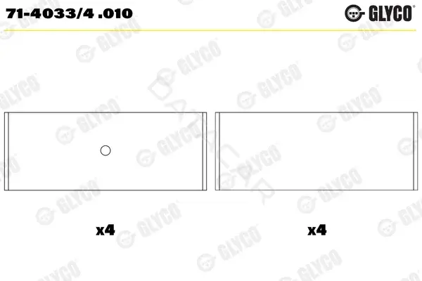 Вкладыши шатунные GLYCO 71-4033/4.010