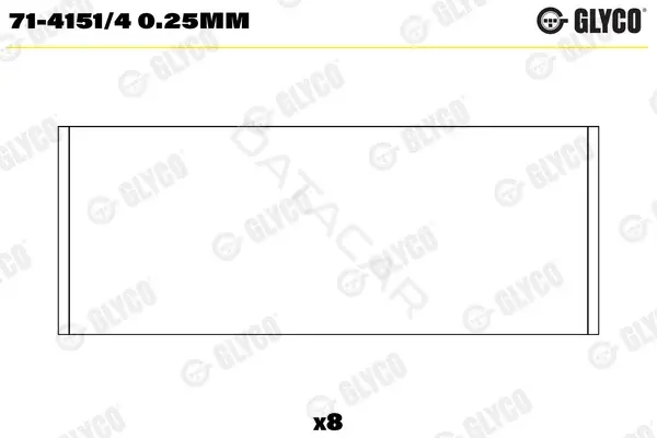Вкладыши шатунные GLYCO 71-4151/40.25mm