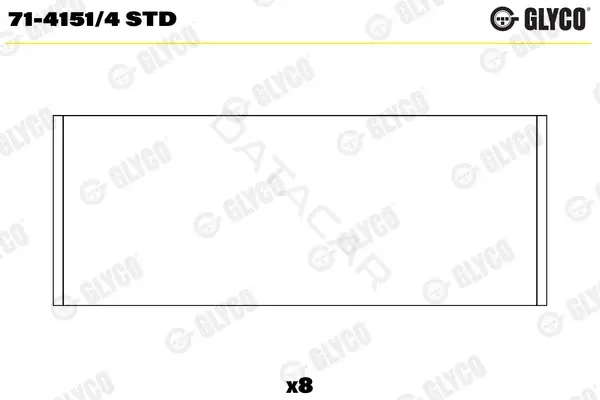 Вкладыши шатунные GLYCO 71-4151/4STD