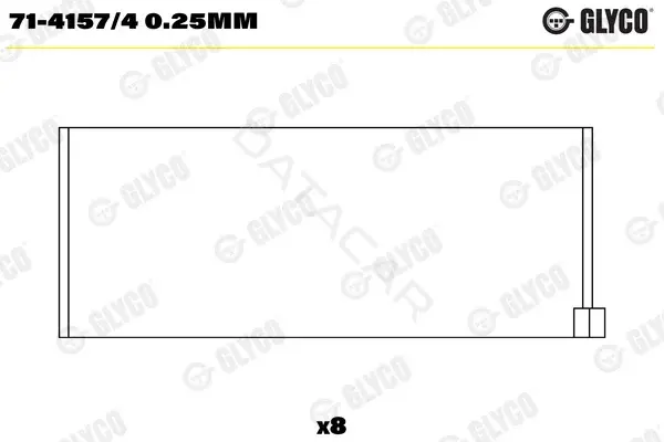 Вкладыши шатунные GLYCO 71-4157/40.25mm