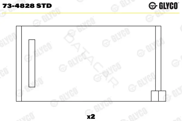 Вкладыши распредвала GLYCO 73-4828STD