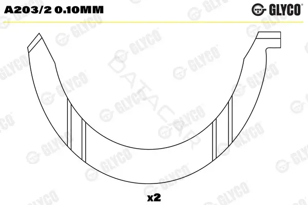 Вкладыши упорные GLYCO A203/20.10mm