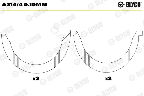 Вкладыши упорные GLYCO A214/40.10mm