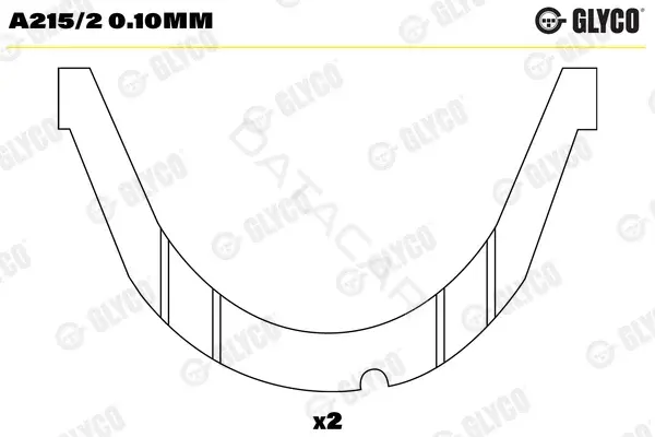 Вкладыши упорные GLYCO A215/20.10mm