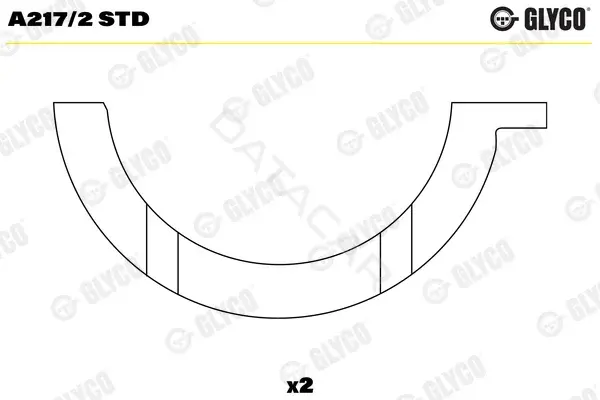 Вкладыши упорные GLYCO A217/2STD