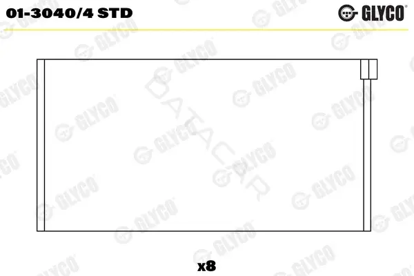 Вкладыши шатунные GLYCO 01-3040/4STD