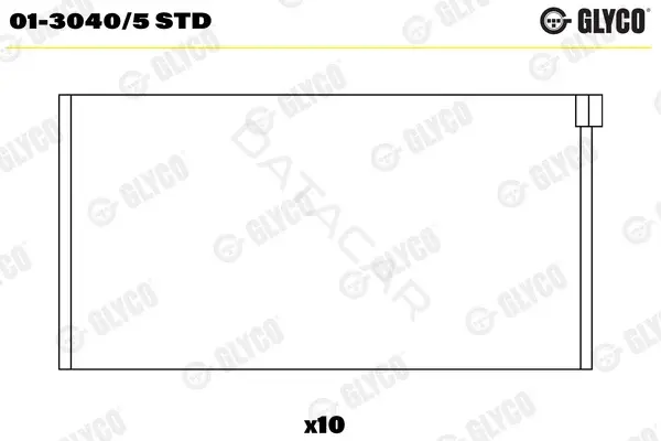 Вкладыши шатунные GLYCO 01-3040/5STD