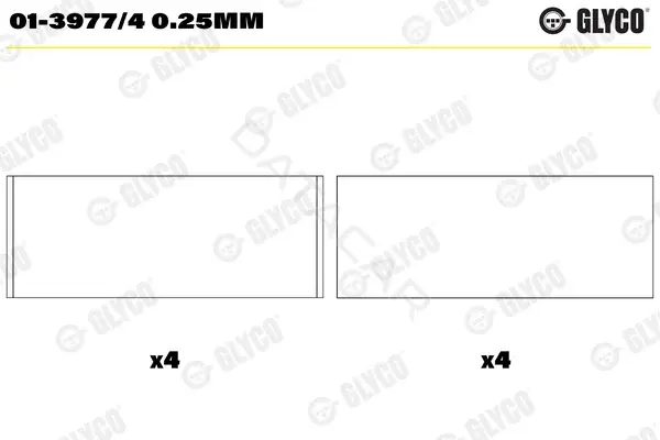 Вкладыши шатунные GLYCO 01-3977/40.25mm
