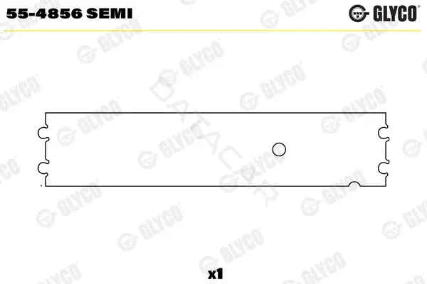 Вкладыши шатунные GLYCO 55-4856SEMI