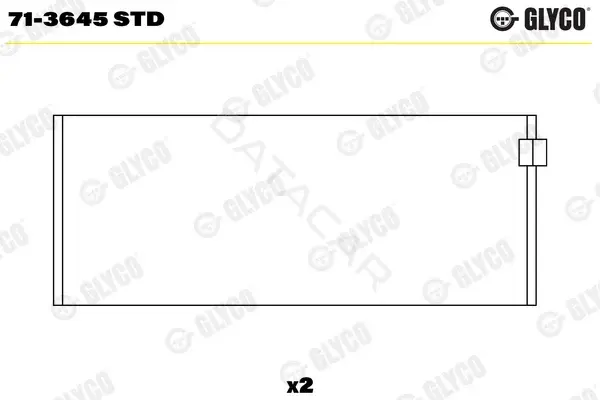 Вкладыши шатунные GLYCO 71-3645STD
