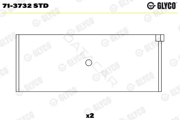 Вкладыши шатунные GLYCO 71-3732STD
