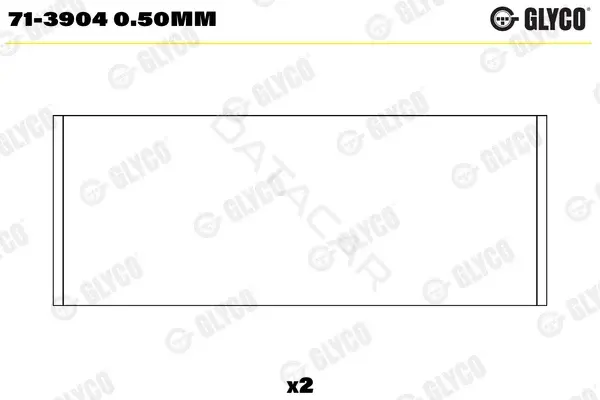 Вкладыши шатунные GLYCO 71-39040.50mm