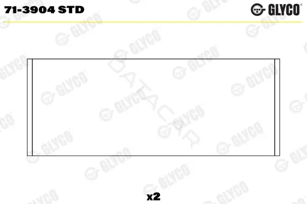Вкладыши шатунные GLYCO 71-3904STD