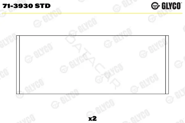 Вкладыши шатунные GLYCO 71-3930STD