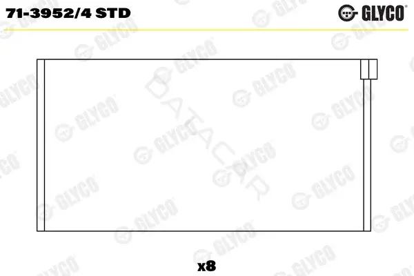 Вкладыши шатунные GLYCO 71-3952/4STD