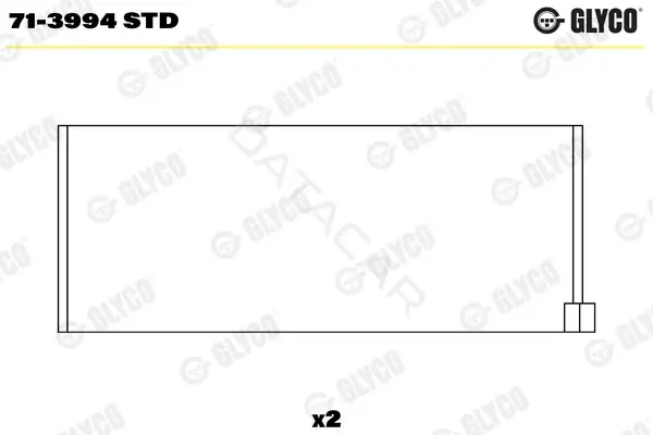 Вкладыши шатунные GLYCO 71-3994STD