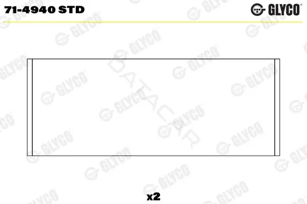 Вкладыши шатунные GLYCO 71-4940STD