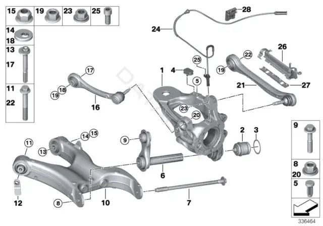 Болт подвески BMW 33326763463