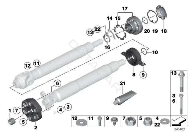 Болт подвески BMW 26117551339