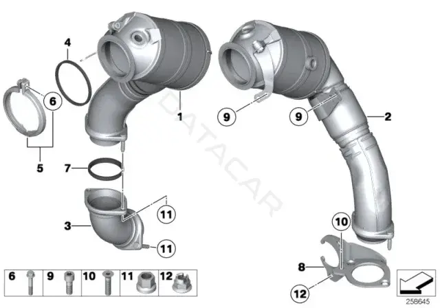 Прокладка глушителя BMW 18307577959