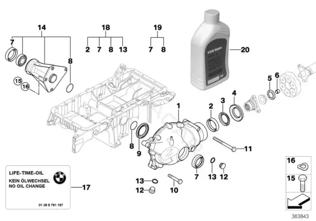 Прокладка поддона BMW 11137506632