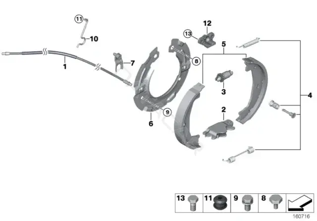 Тормозные колодки BMW 34206787315