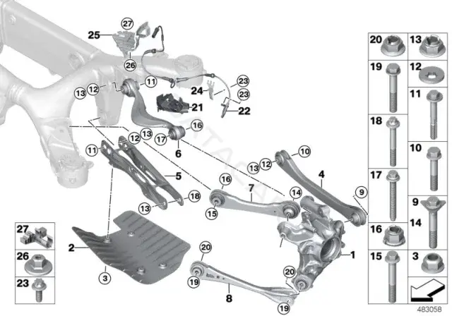 Болт подвески BMW 34509804151