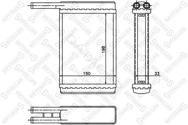 Радиатор печки STELLOX 10-35168-SX