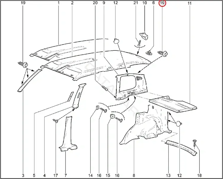 Клипсы, фиксаторы, зажимы LADA 21700610205300