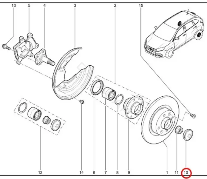 Колпак ступицы LADA 8450008616
