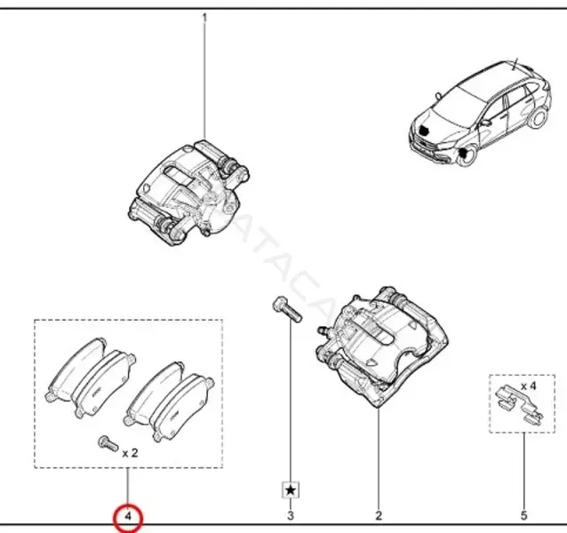 Тормозные колодки LADA 8450108101