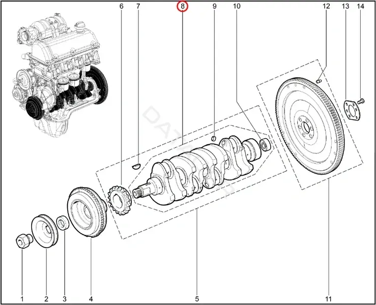 Коленвал LADA 21213100501500