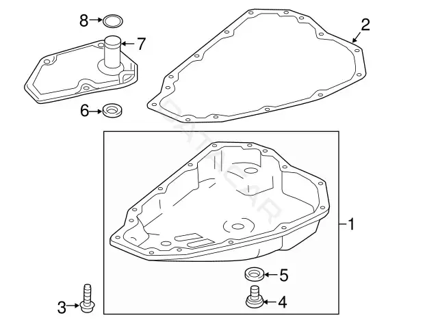Прокладка пробки поддона MITSUBISHI 2705A012