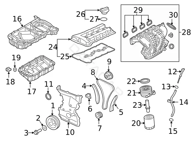 Комплект цепи ГРМ MITSUBISHI 1140A046