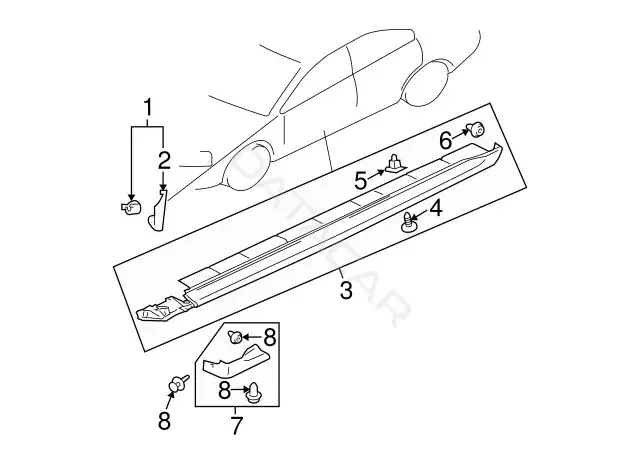 Болт подвески MITSUBISHI MS450154
